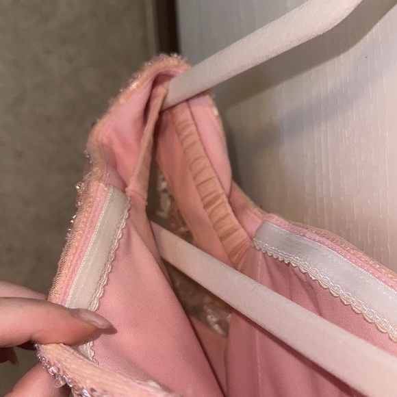 Madison James, Size 0, 2 Piece Pink Prom Dress - Picture 4 of 6